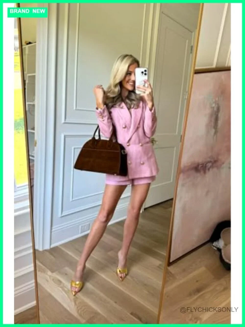 Women's 2 Piece Tweed Blazer Shorts Set Suit Business Work Outfit